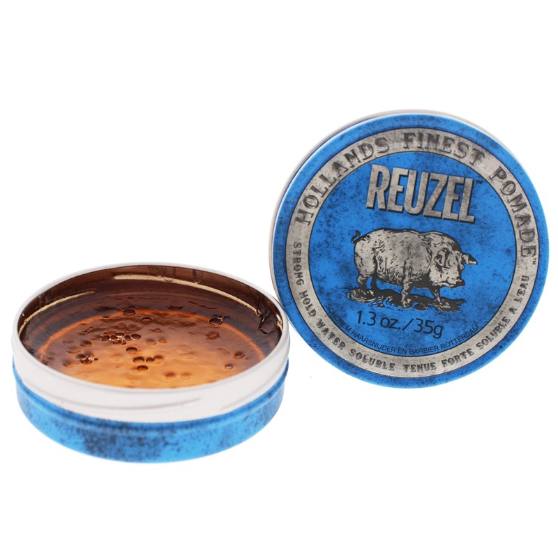 Reuzel Blue Strong Hold Water Soluble Pomade, Hair Holding Wax