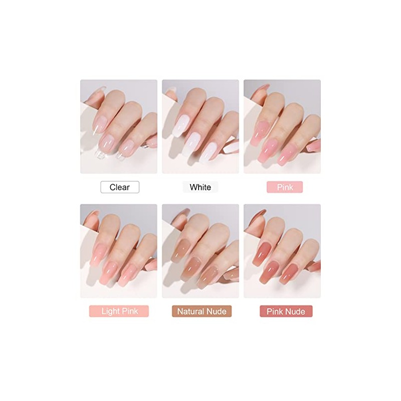 GAOY- Kit de uñas de gel polivinílico con luz ultravioleta,