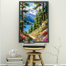 ZEELANNA Diamond Painting Erwachsene, Diamond Painting Bilder 5D Diamant Set, Diamant Malerei DIY Diamant Painting Bilder Erwachsene für Home Wand Decoration, 30x40cm Landschaft
