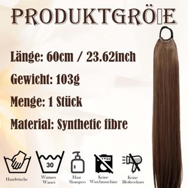 Hair Extension with Elastic Band, Hair Extension Braid Ponytail Hairpiece with Elastic Band, Fake Hair Extensions, Ponytail Extension Clip for Daily Use and Special Occasions