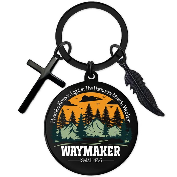 Inspirational Christian Keychains Gifts for Men - Religious Keyrings for