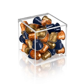 Nespresso VIEW Cube Capsule Container, Stylish Storage Coffee Capsules, Capacity Approx. 50 Capsules