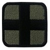 Medic Cross Tactical Embroidered Velcro Patch Olive and Black