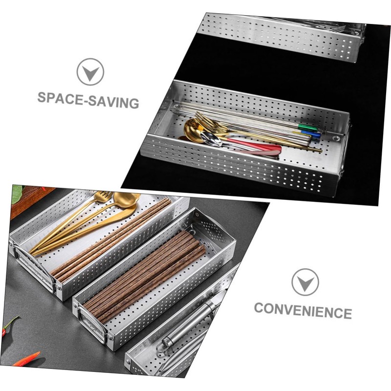 LIFKOME Rectangular Chopstick Holder Drainage Design Easy to Use Cutlery