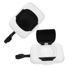 IWOWHERO 2pcs Portable Wet Wipes Box Wipes Holder for Travel Compact and Lightweight for Settings