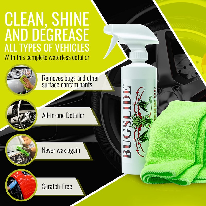 BugSlide 16 Oz Shop Kit Cleaner and Polisher with Microfiber