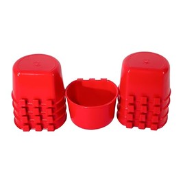 Comederos y Bebederos Jaula de 600 ml Rojo para Aves, Pericos, Gallos y Pájaros, Kit de 10 Piezas. para Alimento Húmedo, Seco, Semillas y Alpiste. Dispensador y Alimentador para Jaula.