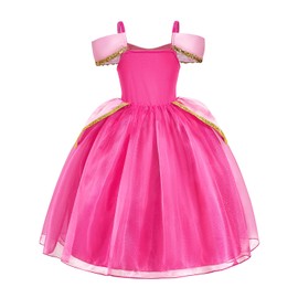 Axaxa Aurora Costume for Girls Princess Aurora Dress with Accessories for 4 years
