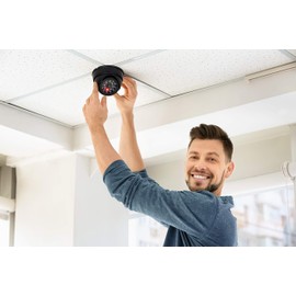 Dummy Camera with IR Spotlight with Lens and Flashing Video Surveillance Goods Security