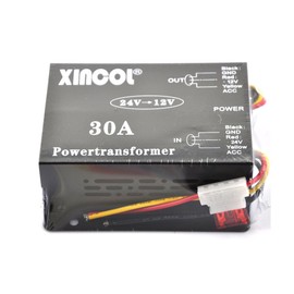 XINCOL® Car Power Amplifier DC/DC 24V to 12V Converter 30A 360W Step-Down Converter Buck Converter Portable Power Supply Modular Voltage Regulator with Full Protection RAM Wire