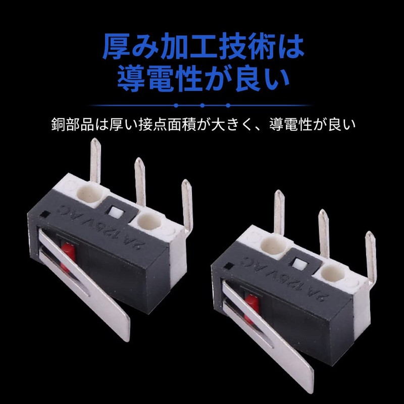 KRGNPLE Small Power Switch Micro Switch 3 Pin Mini Micro