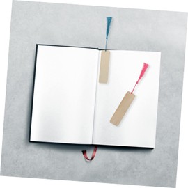 Ciieeo 1set Wooden Blank Bookmark Craft Accessories with Tassels for Bookmarks and Versatile for Reading and Home Decoration