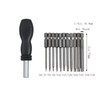 Tighall 11 Pcs Hexagonal Handle Hollow Plum Blossom Screwdriver Batch