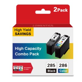PG-285 Black/CL-286 Color Ink Cartridges (2-Pack, Black, Tri-Color) - Lometic PG-285 CL-286 Ink Replacement for Canon PIXMA TS7720 and TR7820 Printer