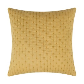 Levtex Home - Cross Stitch - Decorative Pillow (18 x 18in.) - Cross Stitch - Ochre
