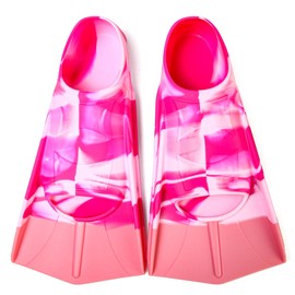 Fanwill Kids Swim Fins,Short Comfortable Flippers for Lap Swimming and Training for Children,Girls,Boys,Women(M)