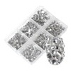 Withshan Large Capacity Swa Flat Stone Set, 01 Crystal, 1 Piece / 위드샨 대용량 스와 플랫 스톤 세트, 01 크리스탈, 1개