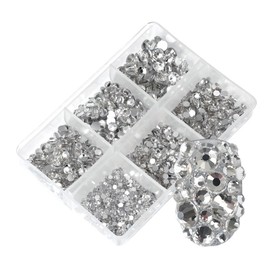 Withshan Large Capacity Swa Flat Stone Set, 01 Crystal, 1 Piece / 위드샨 대용량 스와 플랫 스톤 세트, 01 크리스탈, 1개