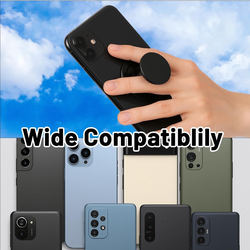 2Pcs Phone Grip, Phone Hand Holder Collapsible Cellphone Finger Grip