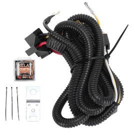 Tbest Rn Relay Harness, Universal Car Horn Kit, Car Horn Kit With Button 12V Horn Wiring Harness Relay Kit Set For Car Truck Grille Mount Tone Universal