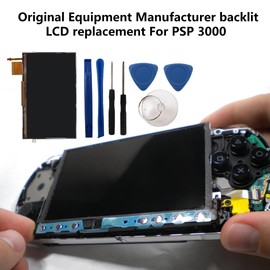 ATIODYUUK Upgraded 4.3 inches LCD Screen/Display Replacement w/Repair Tools for PSP 3000 Series systems