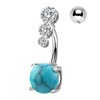 CM Crareesi Mania Piercing de ombligo bohemio para mujer, con