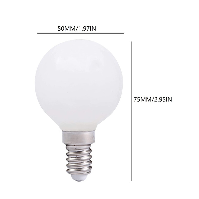 E12 3W LED Light Bulbs G50/G16.5 Globe Light Bulbs 30