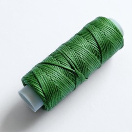 Leather Craft Hand Sewing Thread, Haoa Rowbiki Thread, Wax Pulling Thread, 69.8 ft (30 m), Shredded Thread, Macrame Thread, Frequently Used Color, Wax Cord (033 Green)