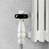 VANCOCO Traditional Angled Brass Thermostatic Radiator Valve 15mm 1/2'' Handwheel