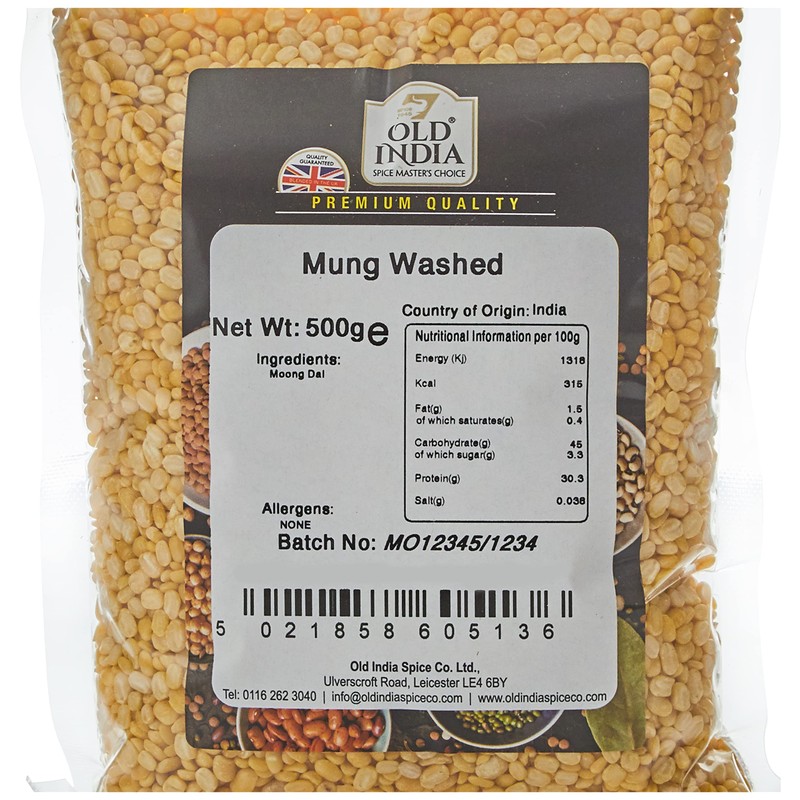 Old India Mung Washed 500g