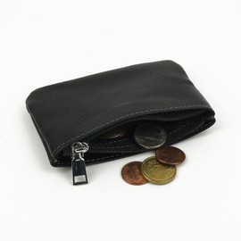 e-mono Genuine Leather Men's Coin Purse, Coin Case, Aori Shaped, green