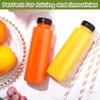 YALIHAIXIA 4 Packs Plastic Juice Bottles with Screw Lid Empty
