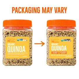 BetterBody Foods Organic Tri-Color Quinoa 1.5 lb, 6g Complete Plant Protein