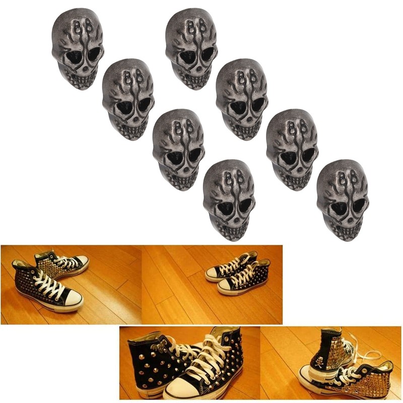 50sets Skull Rivets Single 25x16mm DIY Ghost Head Punk Style