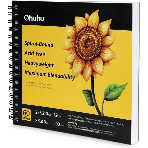 Ohuhu Sketchbook- 120 Pages/60 Sheets - Portrait - 200GSM Heavy