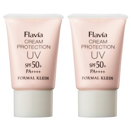 VLAVIA Cream Protection, 1.8 oz (50 g) x 2, Sunscreen, SPF 50+ PA++++, UV Protection, High Concentration, Flavangenol Formulation, Tone Up, Makeup Foundation