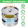 EBaokuup 5-Tier Stainless Steel Seed Sprouting Tray Kit-8.6" x 8.3"