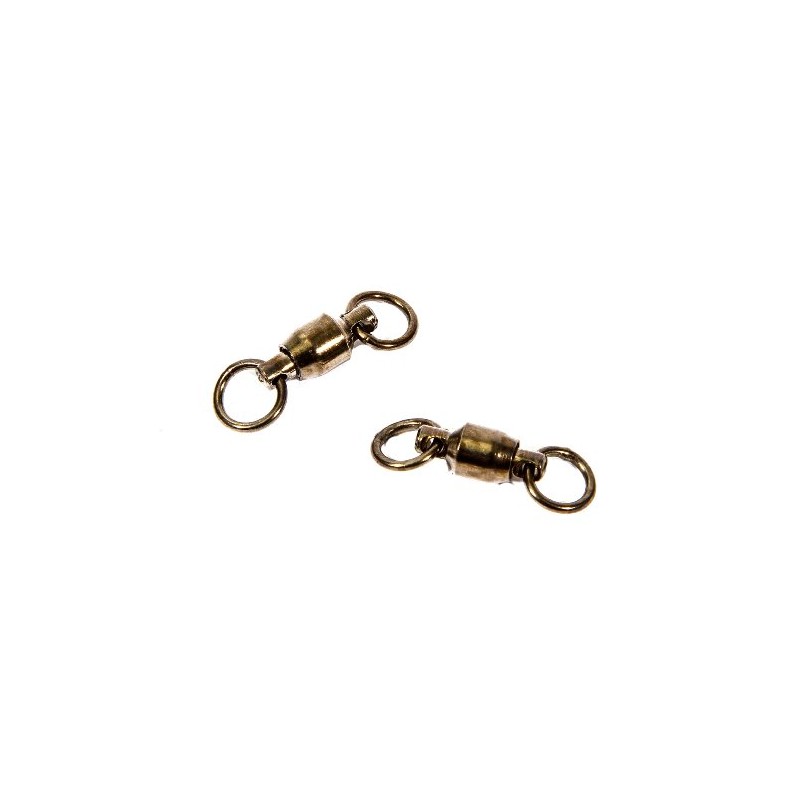 Boone Ball Bearing Black Swivels with SS Rings, Size 4