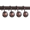 CHICTIE Bronze Shower Curtain Hooks - Oil Rubbed,Set of 12