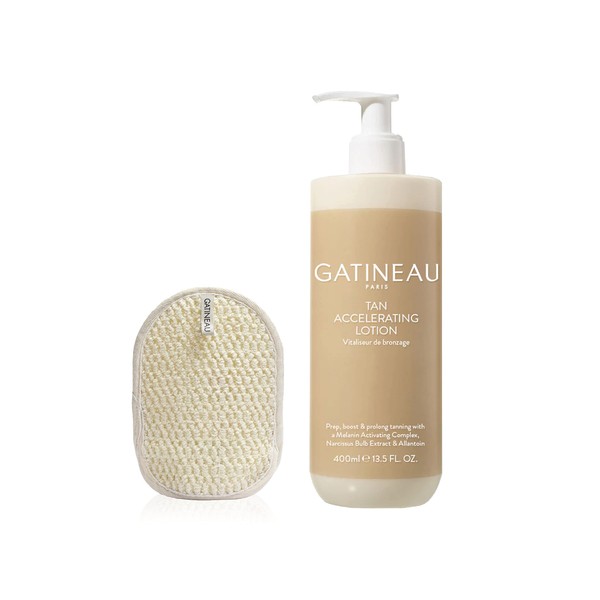 Gatineau - Tan Accelerating Lotion & Body Buffing Cloth, Enhance