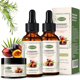 Aceite de Romero para el Cabello,Aceite de Batana,Aceite Capilar 100% Natural,Fortalece el Cabello,Reduce la Rotura,Elimina Puntas Abiertas y Nutre el Cabello,Cuidado del Cuero Cabelludo Seco,para Hombres y Mujeres