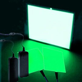 El Sheet Panel Light - Paper Electroluminescent Cuttable Mask Eye Lighting DIY Cosplay Party Decoration Continuous/Strobe (Green)