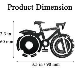 1 Pc Multitool Card 20-in-1 Bike Shape Multi-Purpose Pocket Tool for Outdoor Sports Survival