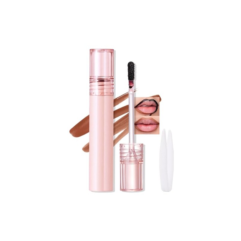 Erinde Delineador de Labios Peel off, Pintalabios Mate Resistente al