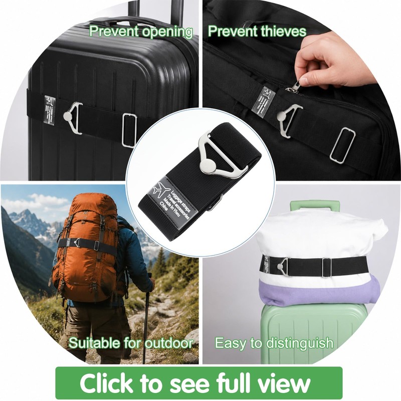 Sibba 2-in-1 Luggage Straps Travel Belt for Luggage Straps Over