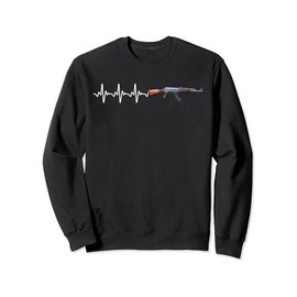 Heartbeat Weapon of choice AK47 Weaponry, Toy guns Gun Sweatshirt