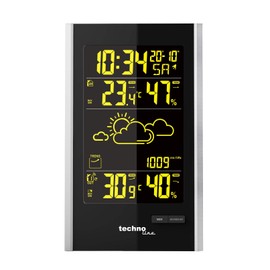 Technoline WS9060 with USB Connection for Charging Mobile Devices Weather Station with Coloured LEDs, Choice of Colours from a Variety of Stored Colour Variations, Plastic