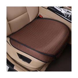 Zpana Car Front Seat Bottom Cover, Breathable Anti Slip Auto Frontseat Cushion Mat with Storage Pocket, Comfortable Vehicle Interior Chair Protection Pad, Universal for SUV Sedan Truck(Coffee)
