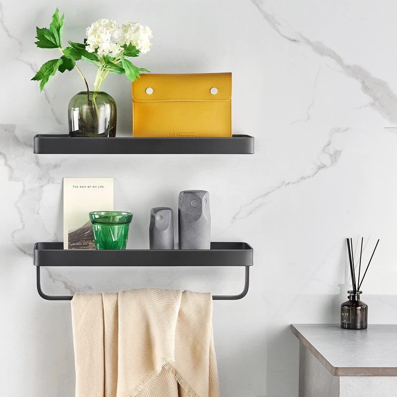 VOLPONE Bathroom Shelves Wall Mounted Glass Shelf for Bathroom Floating