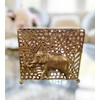 Chez Juju Bronze Elephant Tabletop Napkin Holder | Metal Freestanding